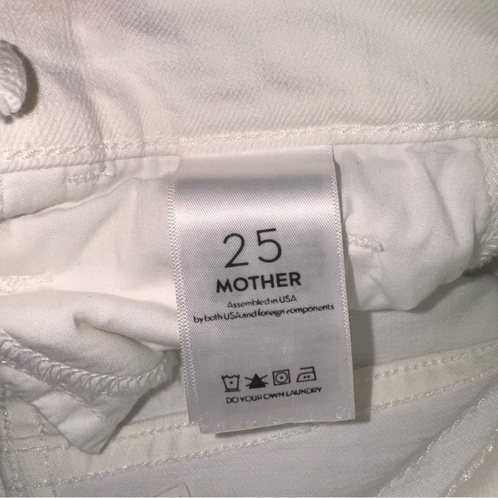 Mother Superior white lace up fly dazzler ankle chew high rise skinny jeans 25 - Picture 4 of 16